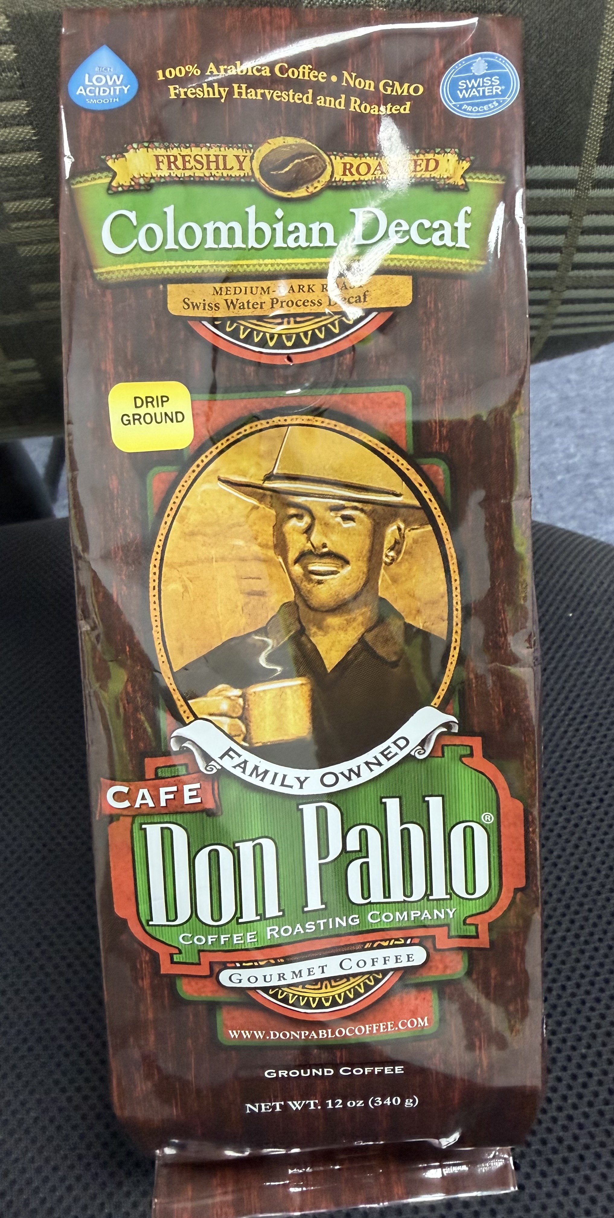Cafe Don Pablo Colombian Decaf – Ground 12 oz