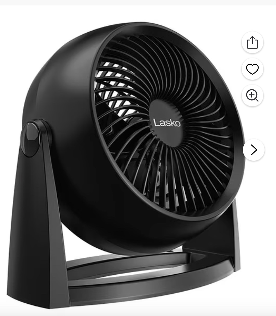 Lasko Whirlwind Tilt 12" Table Fan – Black A12105